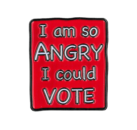 Angry Vote Enamel Pin | #RESIST