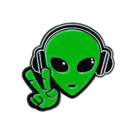 Alien Headphones Enamel Pin | Aliens