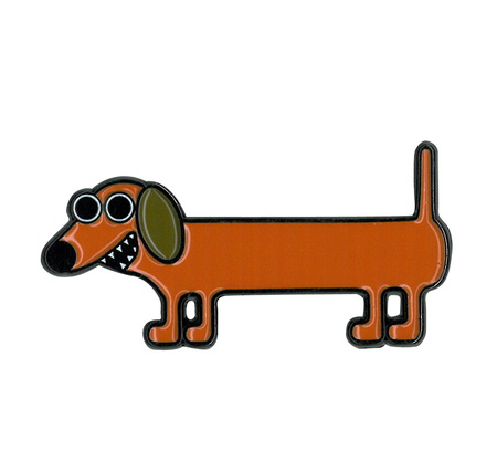 LO-FI MONO © Dachshund Enamel Pin | LO-FI MONO ©