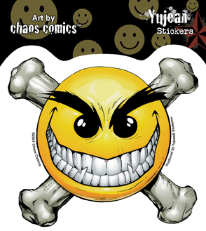 Smiley Crossbones Sticker | Smiley Face!!