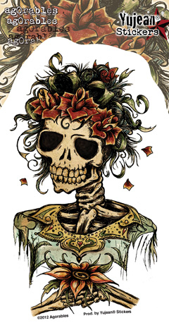 Muertos Bride Sticker | Window Stickers: Clear Backing, Put Them Anywhere!