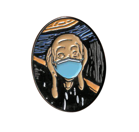 Masked Scream Enamel Pin | #RESIST