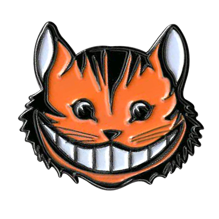 Cheshire Cat Head Enamel Pin | Cats!