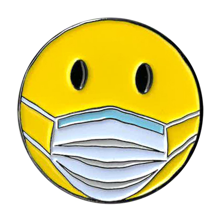 Smiley Mask Enamel Pin | Smiley Face!!