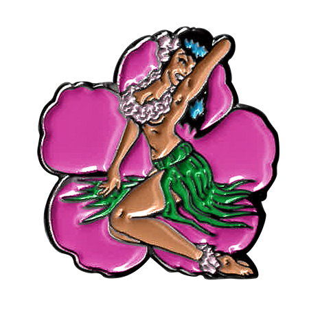 Kalynn Campbell Hula Girl Enamel Pin | Tropical