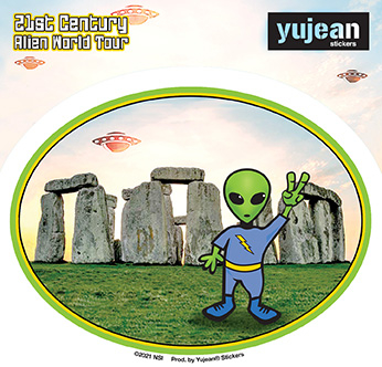 Stonehenge Alien Sticker | Aliens