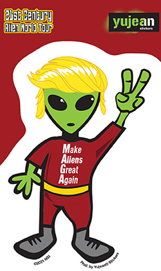 Make Aliens Great Sticker | Window Stickers: Clear Backing, Put Them Anywhere!