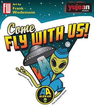Come Fly With Us Sticker | Celestial