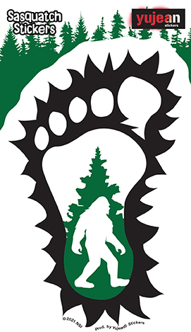 BigFoot Print Sasquatch Sticker | Trend