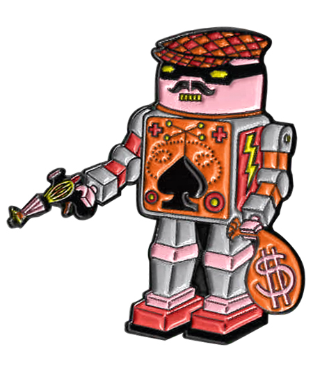 Sunny Buick Robber Robot Enamel Pin | Enamel Pins