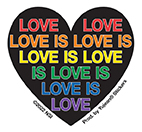 Love is Love Mini Sticker | Gay Pride, LGBTQ