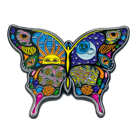 Dan Morris Sun Moon Butterfly Enamel Pin | Enamel Pins