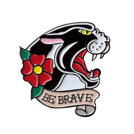 Be Brave Panther Enamel Pin | Critters