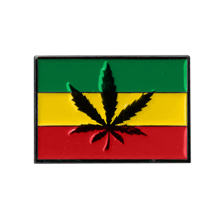 Rasta Leaf Flag Enamel Pin | Cannabis