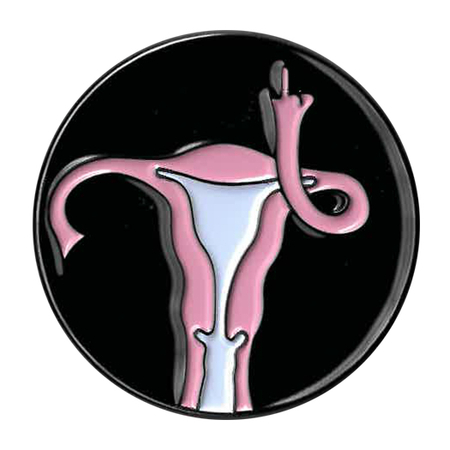 Scary Uterus Enamel Pin | #RESIST
