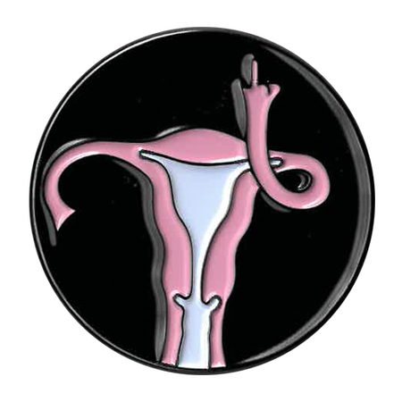 Scary Uterus Enamel Pin | Enamel Pins