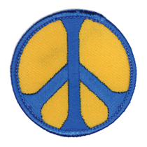 Peace Patch, Yellow and Blue | Hippie