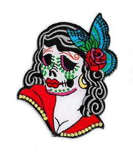 Sunny Buick Lady Sugar Skull Patch | Tattoo