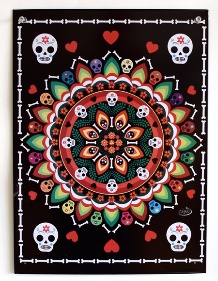 Evilkid Muertos Mandala Metal Sign | Evilkid