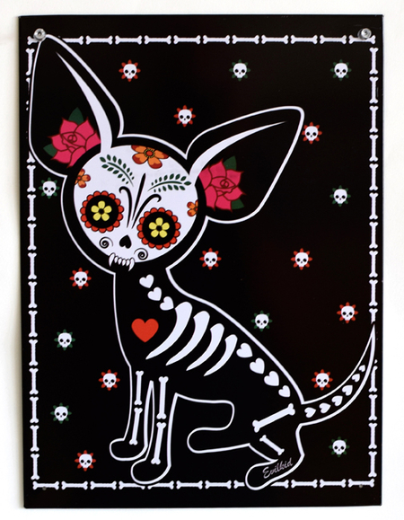 Evilkid Chihuahua Muerta Metal Sign | Metal Signs