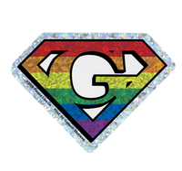 Diamond Cut Gay Pride Sticker