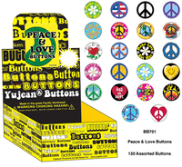 Peace & Love Button Box