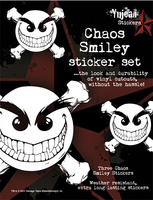 White Chaos Smiley Sticker Set