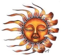 Sleeping Sun Sticker