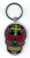 Sunny Buick Rose Cross Sugar Skull Sticker