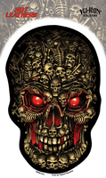 Hot Leathers Boneyard Skull Biker Sticker