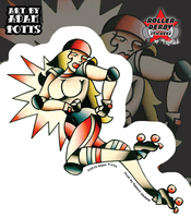 Adam Potts Blocker Roller Derby Sticker