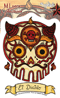 Mluera El Diablo Day of the Dead Skull Sticker