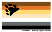 Mini Bear Flag Sticker 25-pack