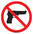 No Guns - Mini Stickers 25 packs