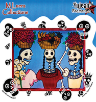 M Luera Market Ladies Day of the Dead sticker