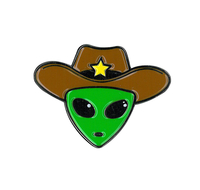 Alien Cowboy Enamel Pin