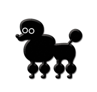 Lo-Fi Mono Poodle Enamel Pin