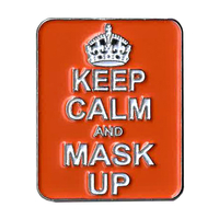 Keep Calm Mask Up Enamel Pin