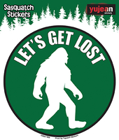 Let's Get Lost Bigfoot Sasquatch Sticker