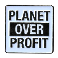 Planet Over Profit Enamel Pin