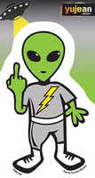 Flipping Alien Sticker