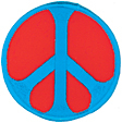 Mini Rainbow Peace Patch- Blue/Red