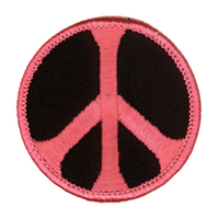 Peace Patch, Pink and Black