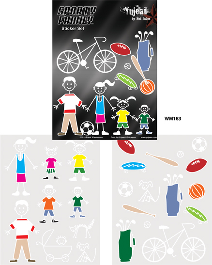 Sporty Stick Family Sticker Set | CLEARANCE!!